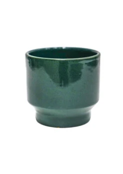 Forest Green Premium Glaze Planter (14cm Indoor Plant Pot) -Verdant Haven Sales Store d MFGP14