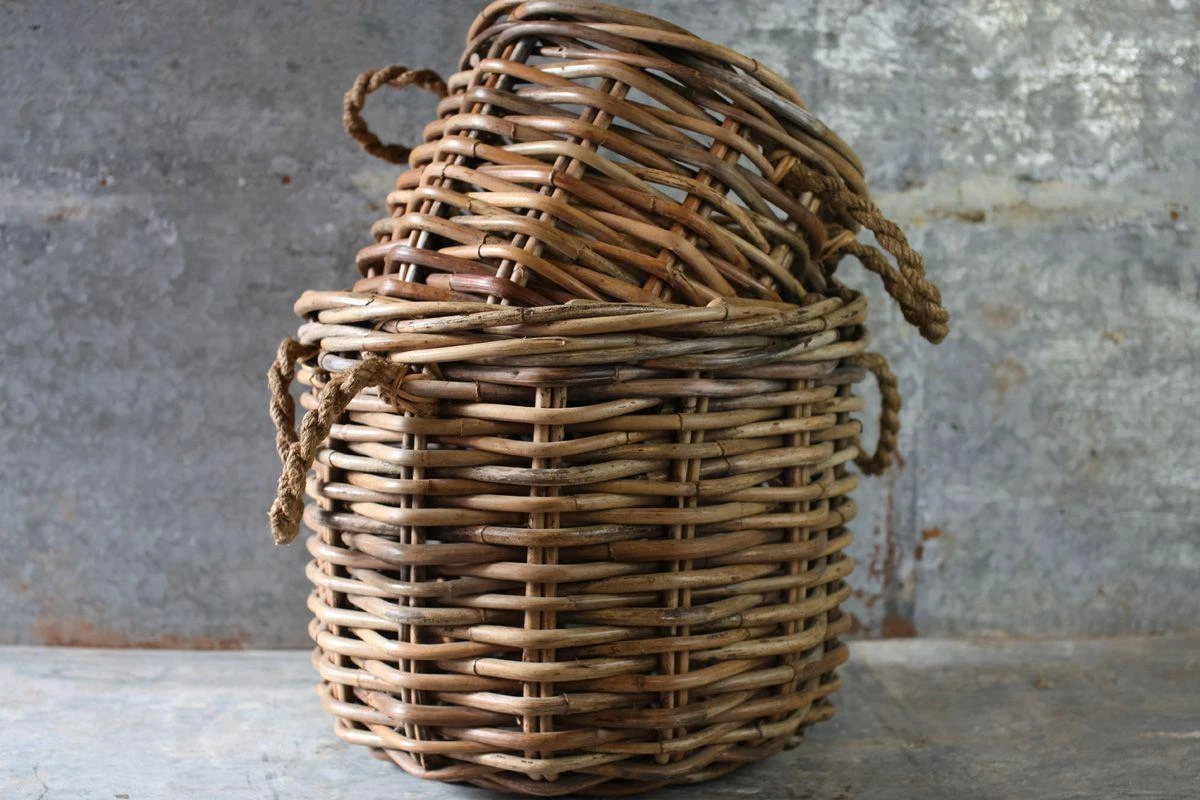Rattan Chunky Basket | Large Log Basket 1 Rattan Chunky Basket | Large Log Basket